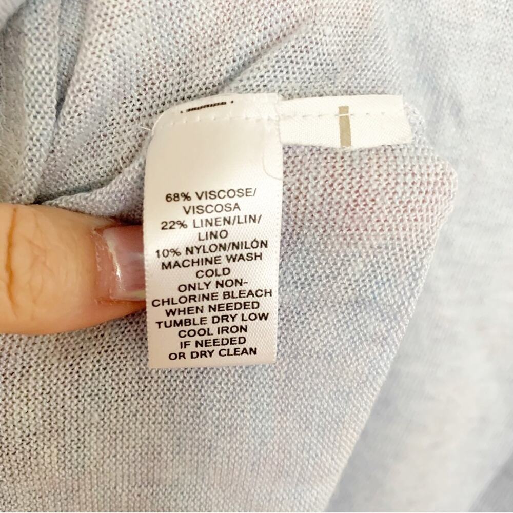 Lou & Grey Light Blue Blousy Sweater Drawstring Hem - Picture 5 of 6
